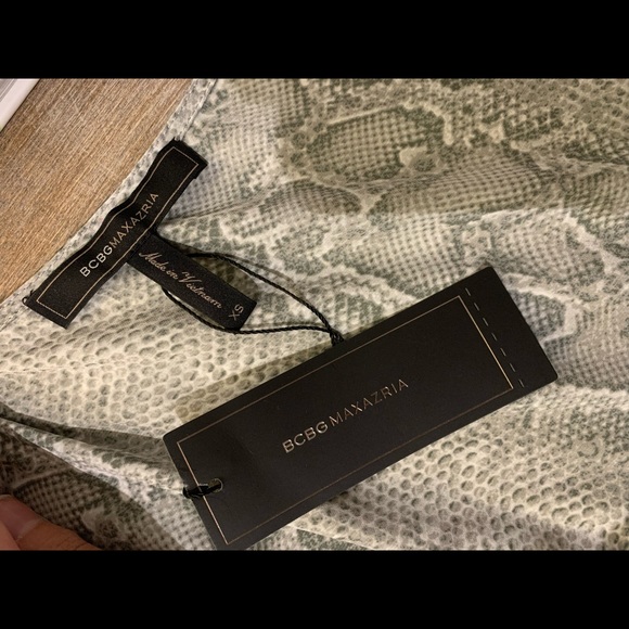 BCBG Snakeskin Print Wrap Dress - Picture 6 of 7